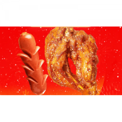 【热销】生炸大鸡腿+烤肠1根+随机 饮品